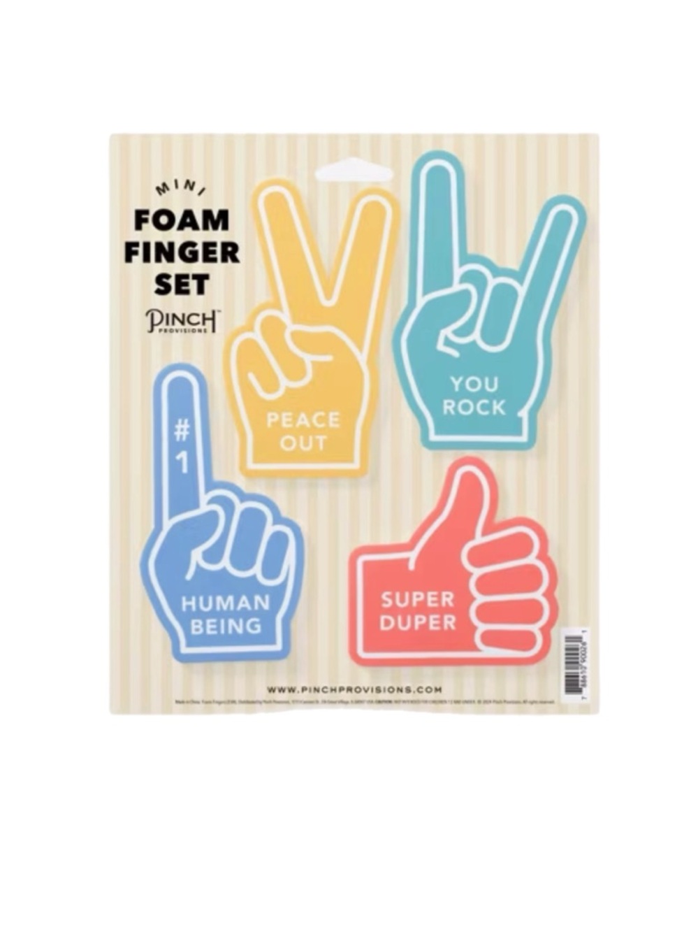 Pinch Provisions Mini Foam Finger Set - Blue, Yellow, Teal, Coral